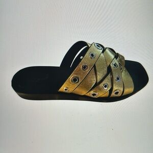 Rag & Bone gold grommet Hartley slide-on Sandal Only Worn two times! Size 38